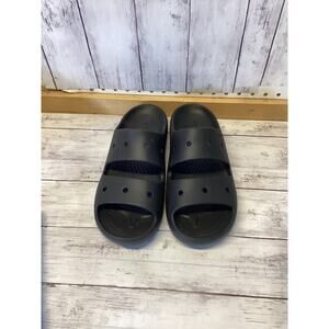 Crocs Classic Black Double Strap Comfort Slides - Size M11